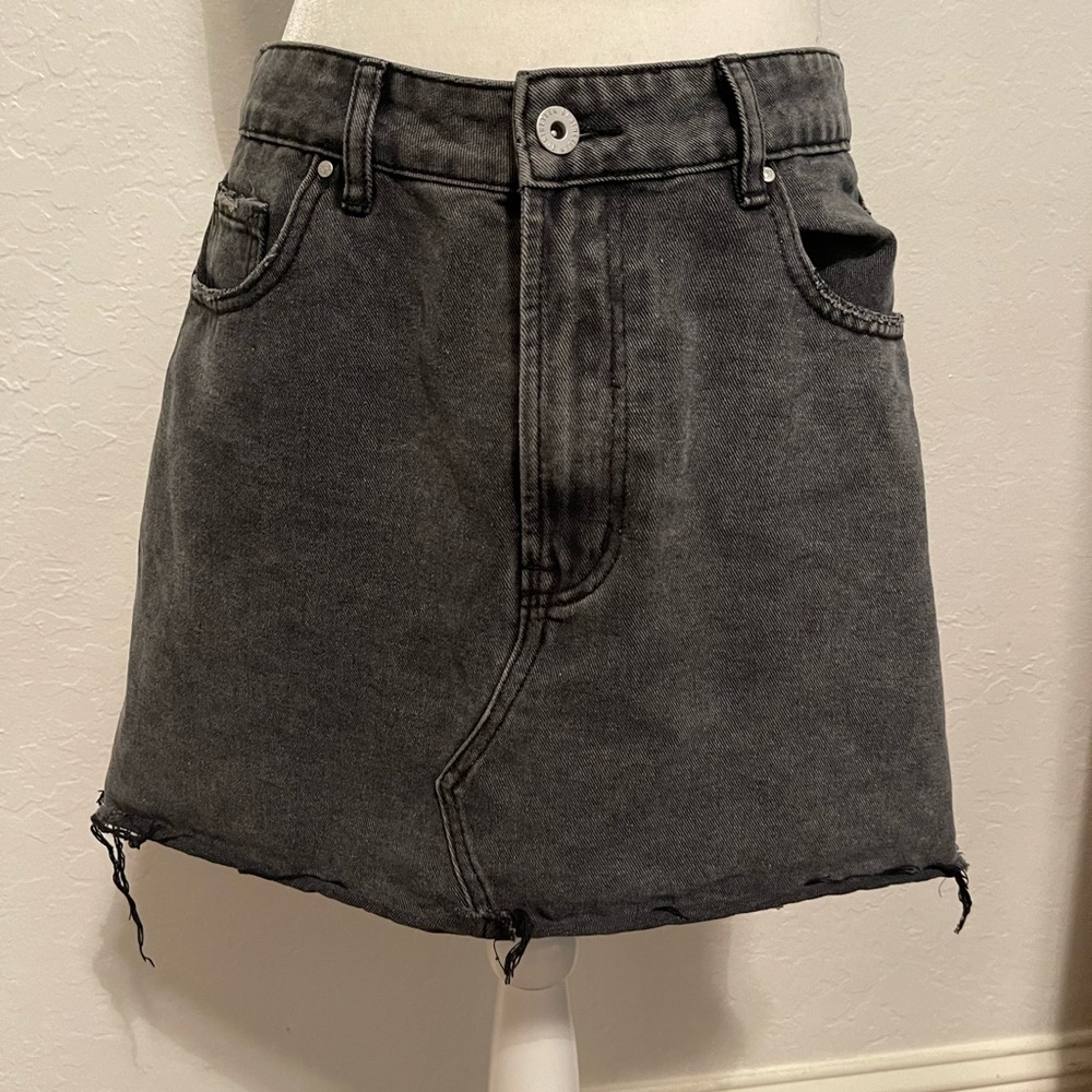 Black jean skirt